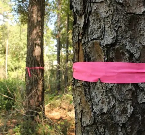 Marked timber trees